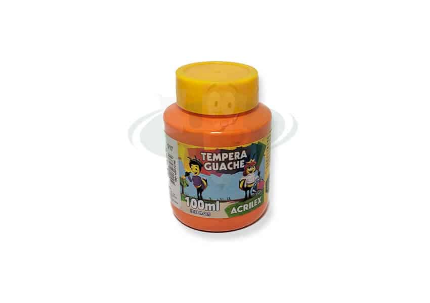 Tempera naranja 100ml ACRILEX