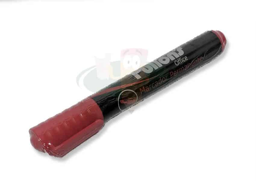 Plumón permanente punta biselada rojo FULTONS