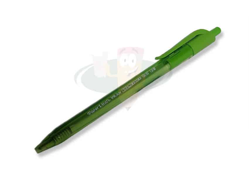 Lapiz pasta verde claro retráctil inkjoy kilometrico 1.0 PAPER MATE