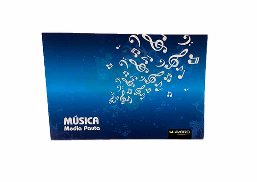 Cuaderno música media pauta LAVORO