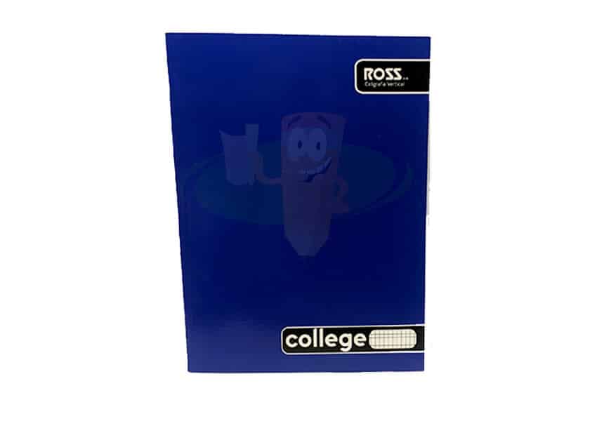 Cuaderno college caligrafía vertical 80 hojas ROSS