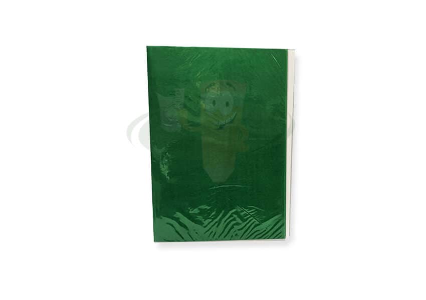 Carpeta escolar plastificada con acoclip verde oscuro