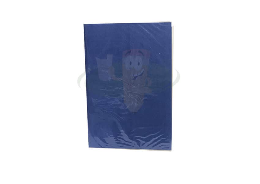 Carpeta escolar plastificada con acoclip azul