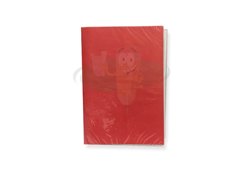 Carpeta escolar plastificada con acoclip rojo