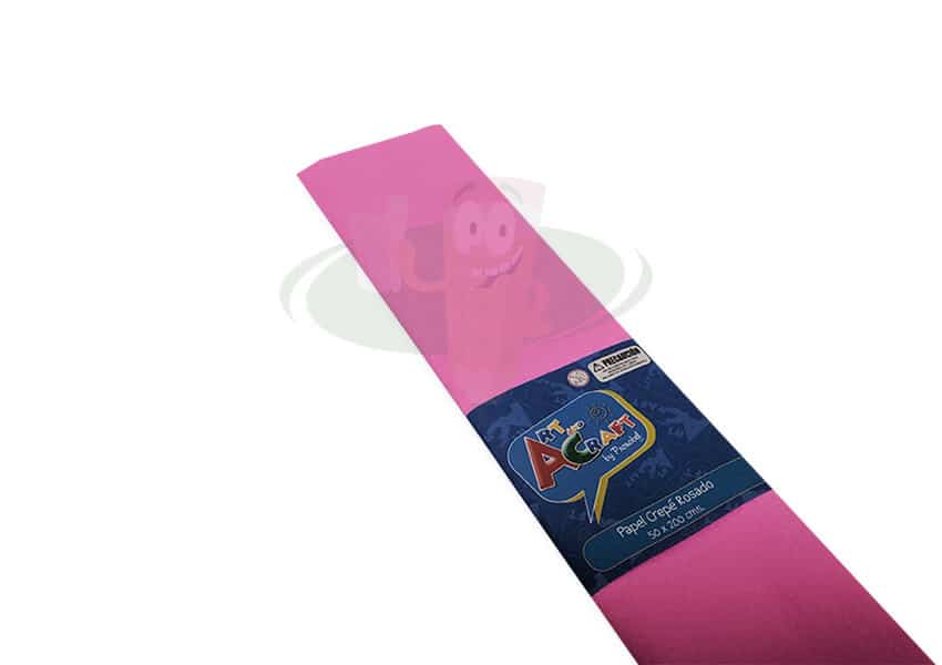 Pliego de papel crepe rosado oscuro ARTANDCRAFT