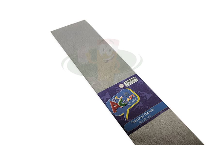 Pliego de papel crepe plateado ARTANDCRAFT
