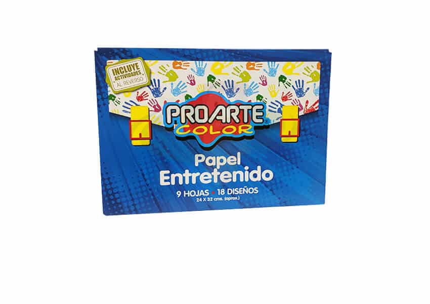 Estuche de papel entretenido 9 hojas (24x32cm) 18 diseños PROARTE