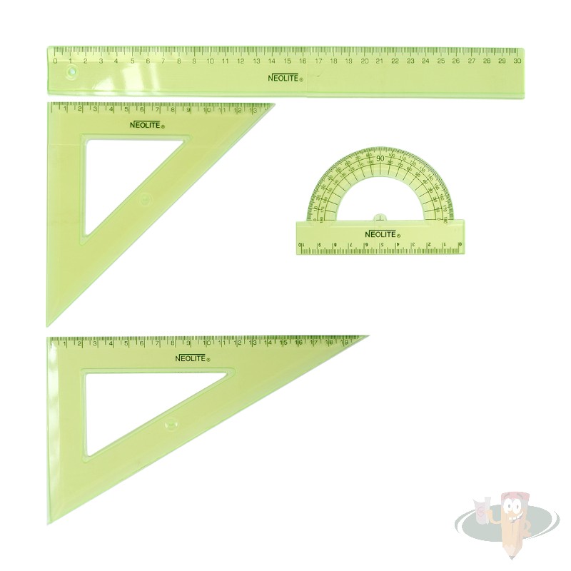 Set geometría 30cm 4pcs green NEOLITE - Imagen 2