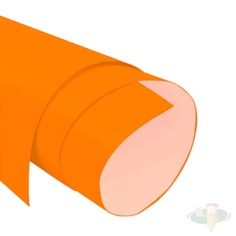 Cartulina flúor pliego 50x70 cm naranja