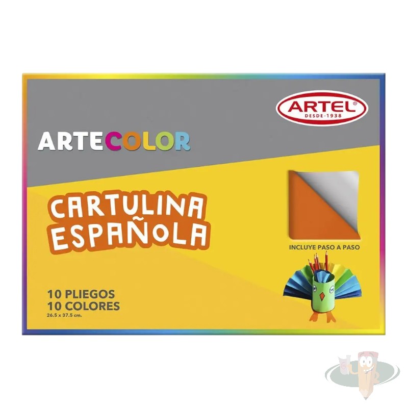 Estuche de cartulina española 10 colores 10 hojas ARTEL