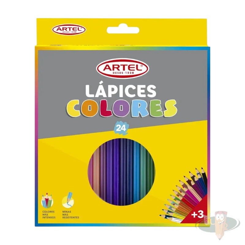 Lapices de madera 24 colores ARTEL
