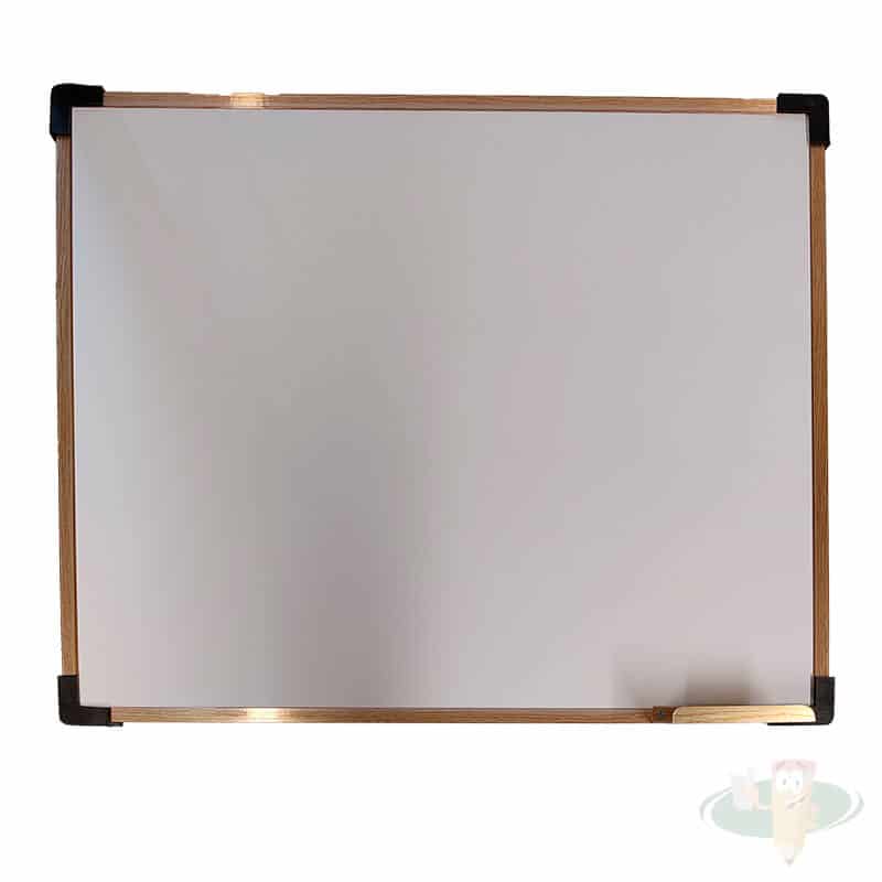 Pizarra blanca borde aluminio con porta borrador 50x60 cm JM