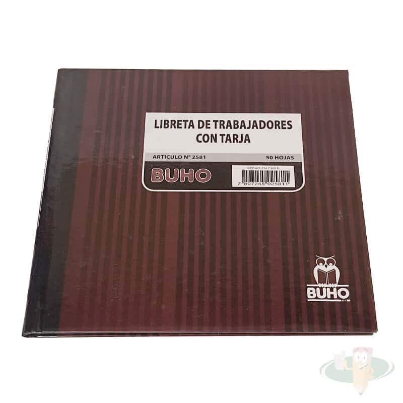 Libreta trabajadores con tarja 50 hojas BUHO