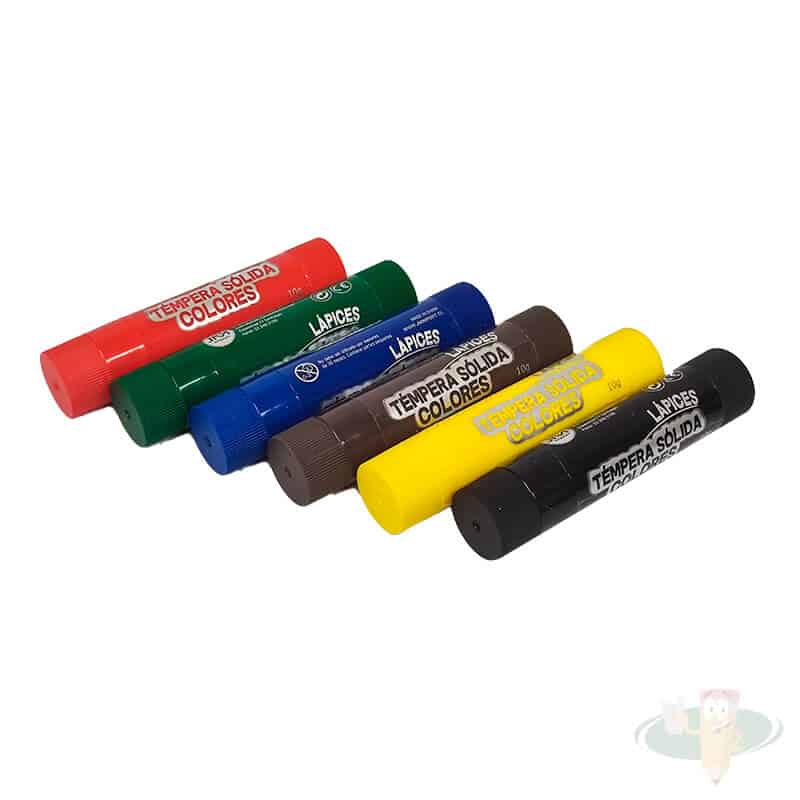 Tempera solida 6 colores 10gr JM - Imagen 2