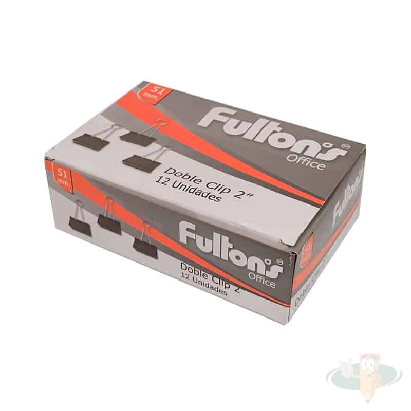 Doble clip apretador 51 mm caja de 12un FULTONS