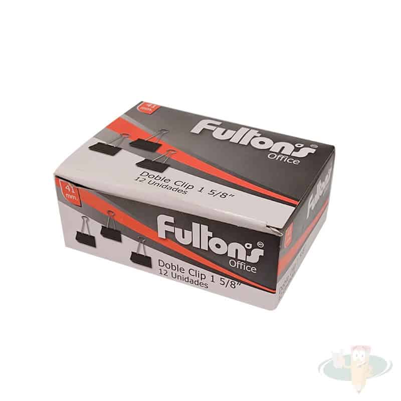 Doble clip apretador 41 mm caja de 12un FULTONS