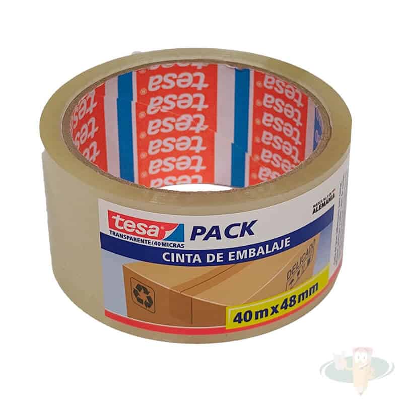 Cinta adhesiva embalaje transparente 48 mm x 40 m TESA