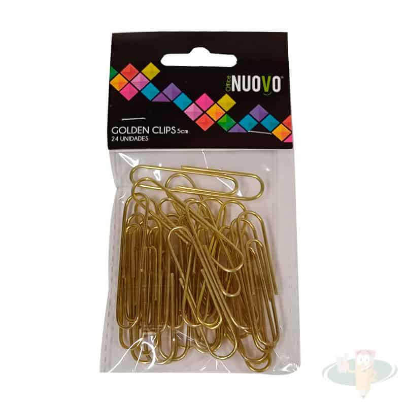 Set de 24 clips dorados 5cm NUOVO