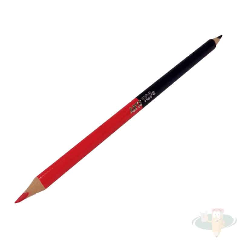 Lapiz bicolor triangular azul-rojo ARTETOP