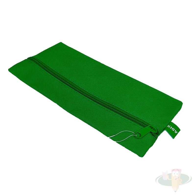 Estuche escolar 1 cierre verde ADIX