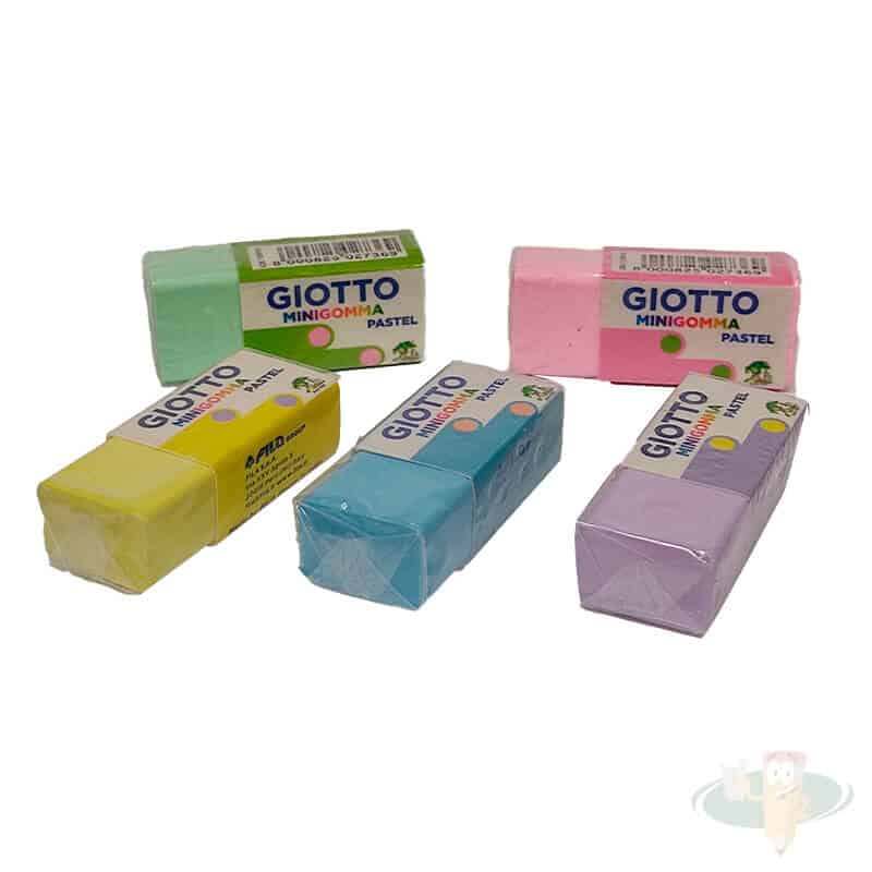 Goma borrar mini colores pastel GIOTTO