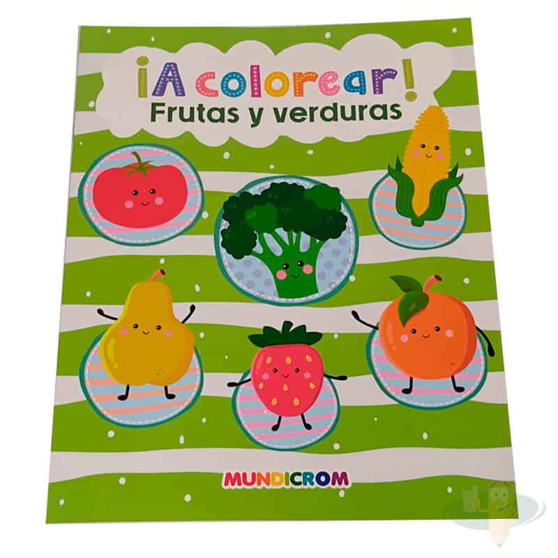 Libro a colorear frutas y verduras MUNDICROM*