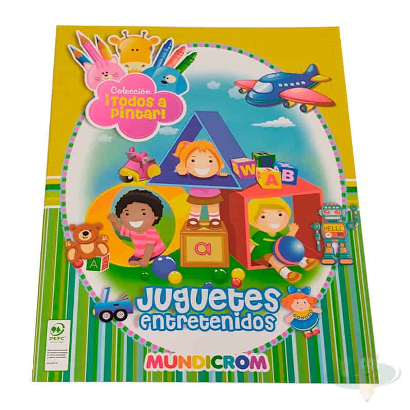 Libro para colorear diseño juguetes entretenidos (16 pag. 21x27cm) MUNDICROM