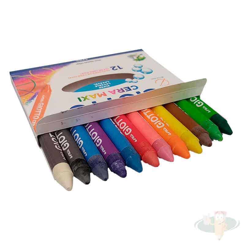 Lápices cera 12 colores Maxi GIOTTO - Imagen 2