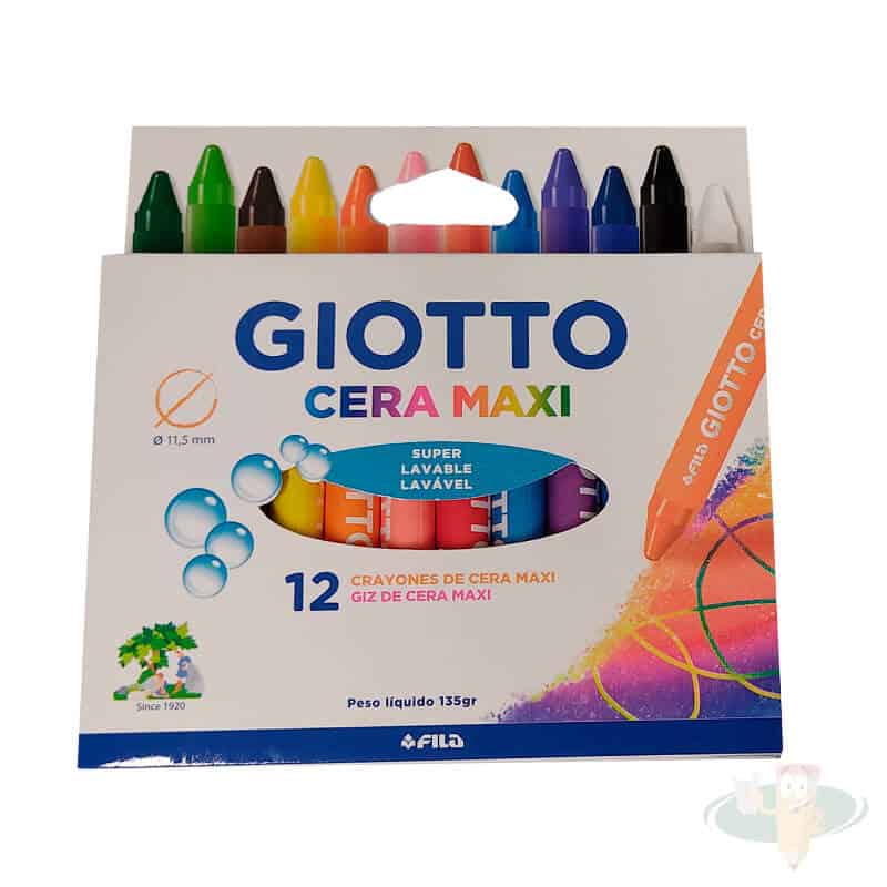 Lápices cera 12 colores Maxi GIOTTO