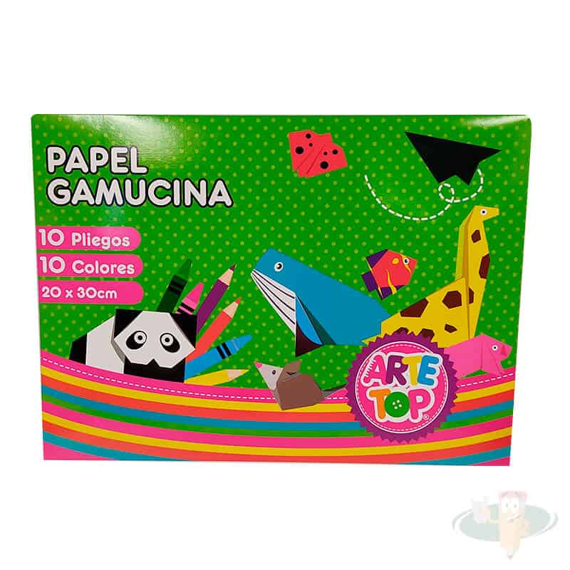 Estuche de papel gamuza 20x30 cm 10 pliegos colores variados ARTETOP