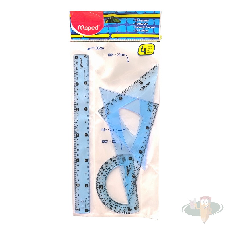 Set geométrico plastico 30 cm MAPED