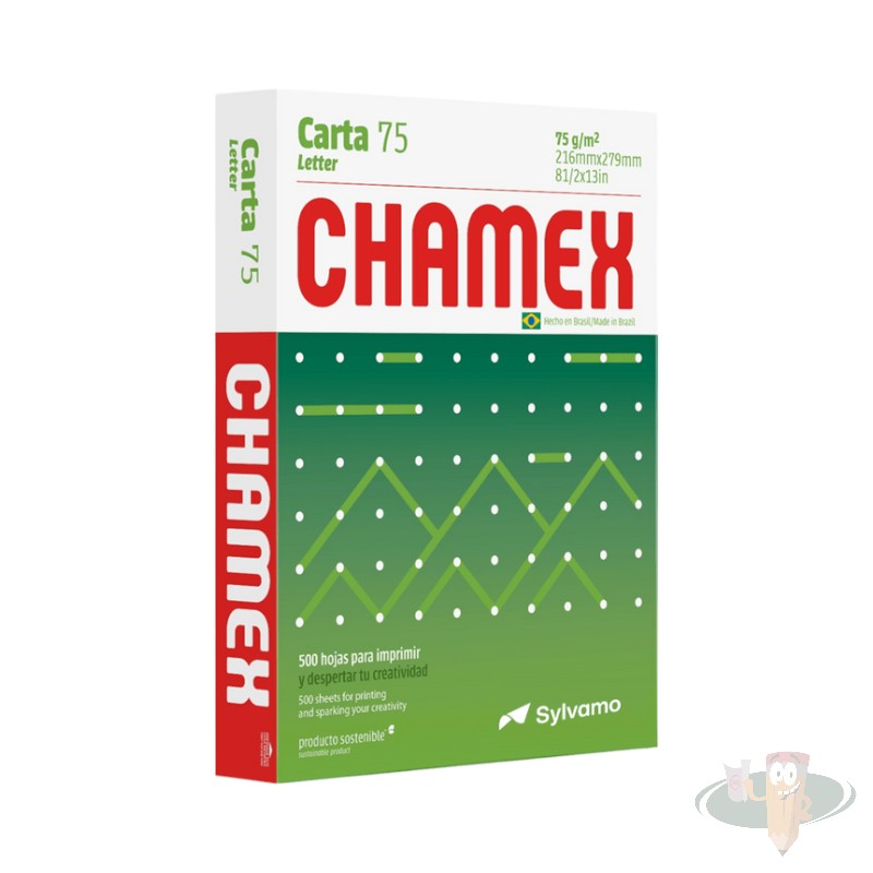 Resma de papel fotocopia carta 500 hojas CHAMEX