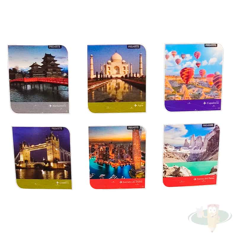 Cuaderno iniversitario matemática 7mm100 hojas ciudades tapa dura PROARTE - Imagen 2