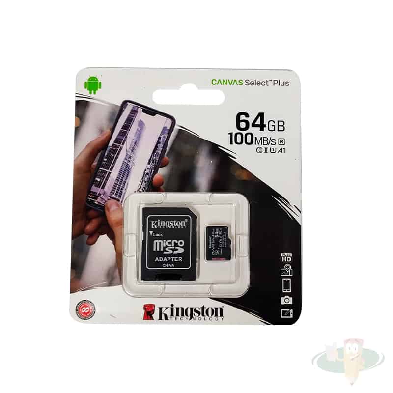 Memoria micro sd xc con adaptador 64gb clase 10 a1 canvas select plus KINGSTON