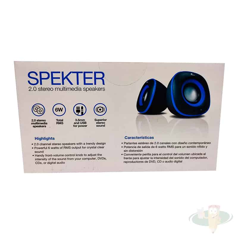Parlantes estéreo multimedia 2.0 canales alimentación usb conexión 3.5mm XTECH - Imagen 2