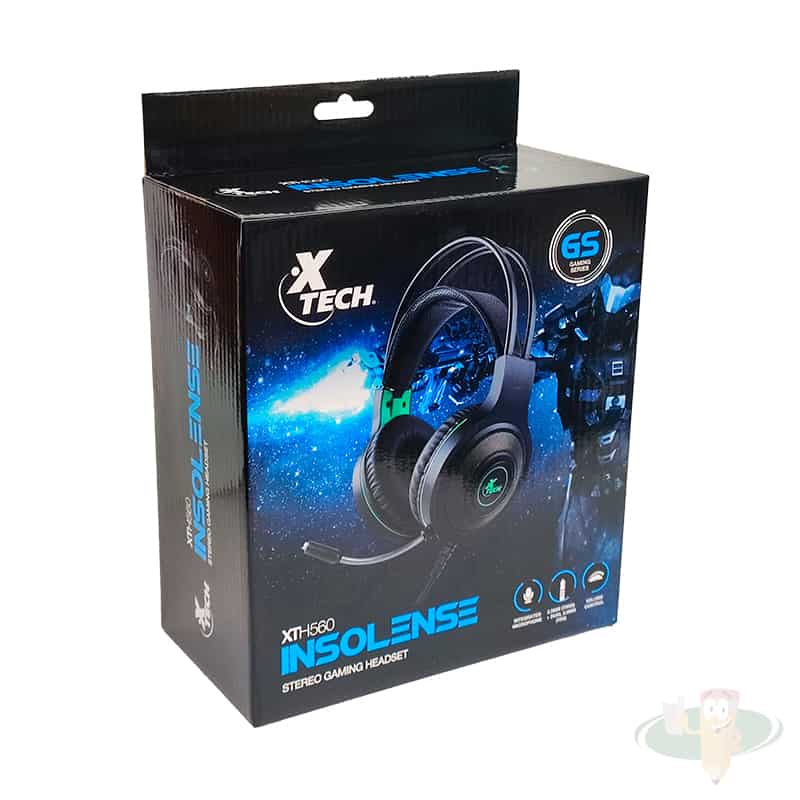 Audífono con micrófono gamer jack 3.5mm+usb xth560 insolense XTECH