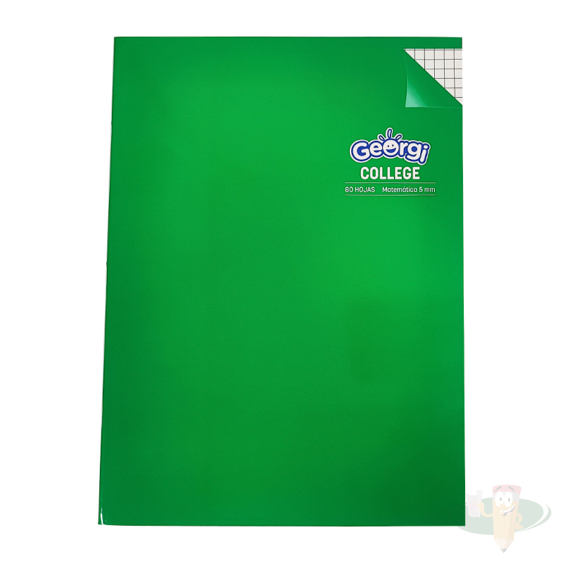 Cuaderno college matemática 5mm 80 hojas GEORGI