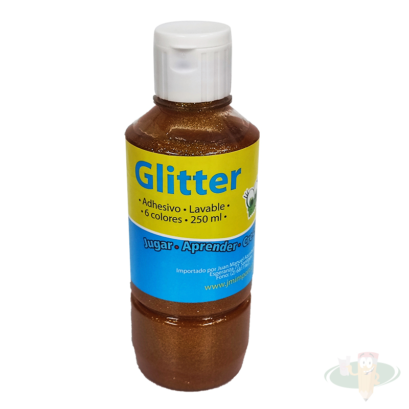 Glitter glue 250ml dorado JM