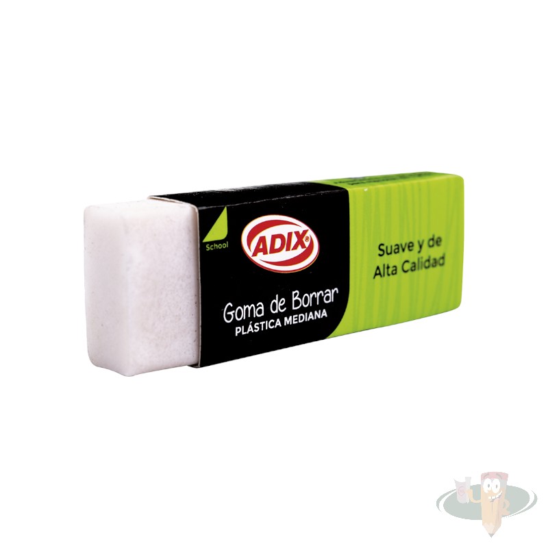 Goma de borrar mediana plastica ADIX