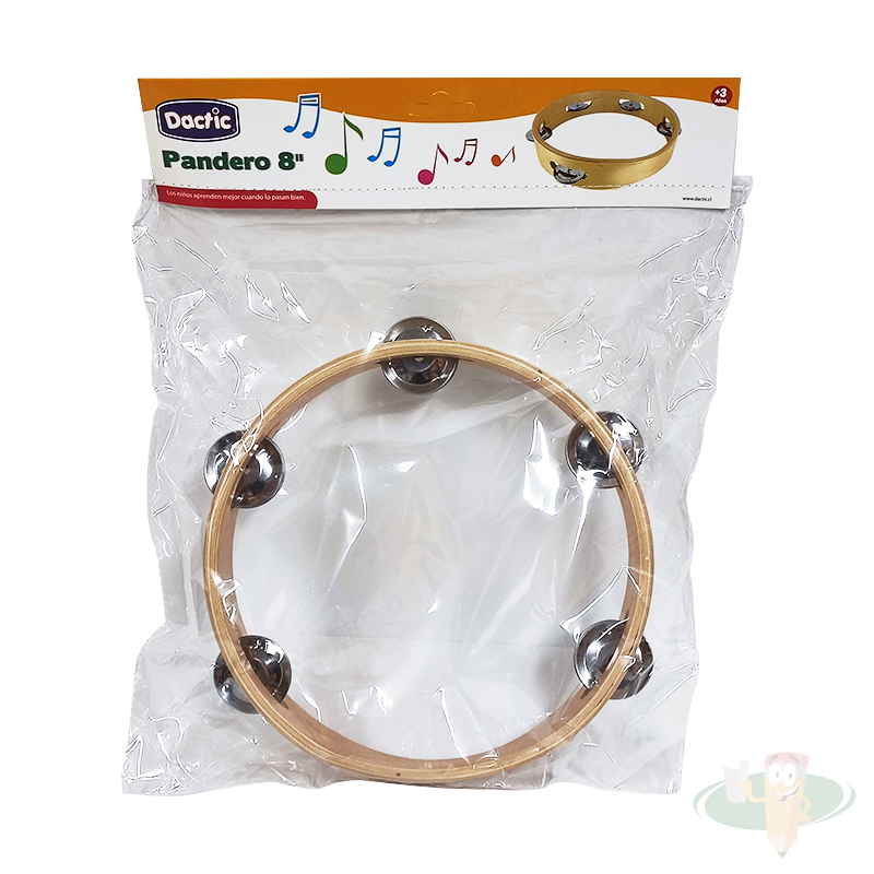 Pandero 8" (20cm) madera con sonajas DACTIC