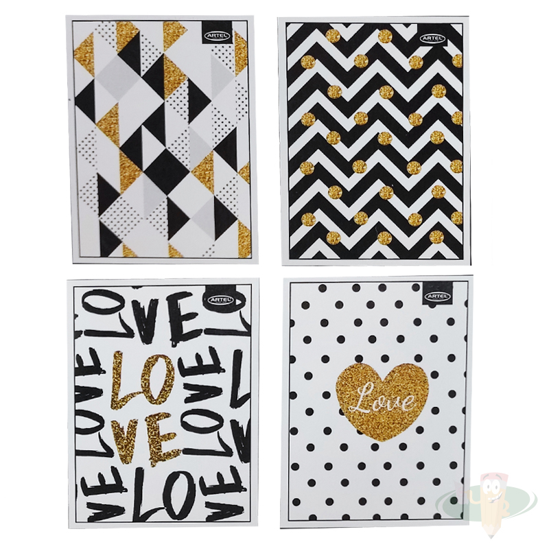 Cuaderno A4 matemática 7mm 150 hojas golden&black ARTEL