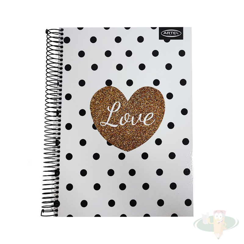 Cuaderno A4 matemática 7mm 150 hojas golden&black ARTEL - Imagen 2