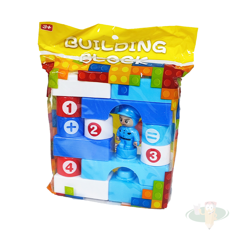 Juego de bloques 14 piezas oficios diseños variados (14x16 cm)