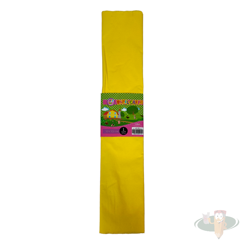 Papel crepe amarillo pliego ARTETOP