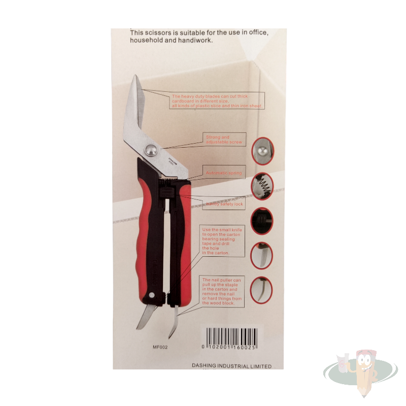 Tijera heavy duty 25cm para cartón - Imagen 2