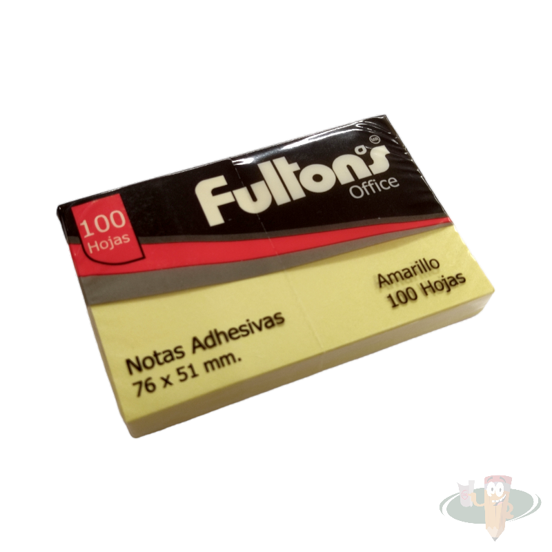 Notas adhesivas amarillas 76x51 mm 100 hojas FULTONS - Imagen 2