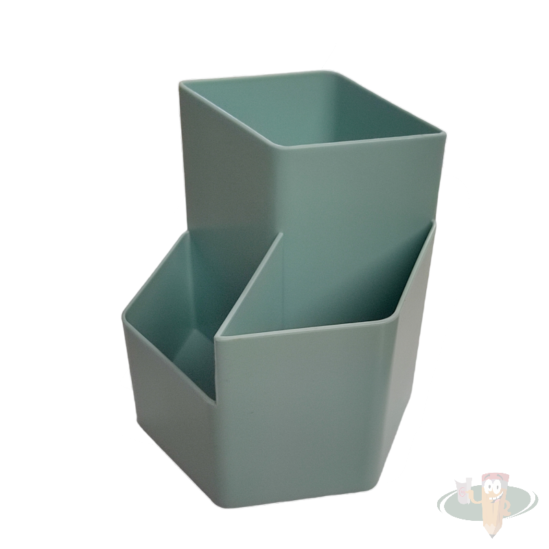 Porta lápices hexagonal 3 compartimientos celeste LAVORO