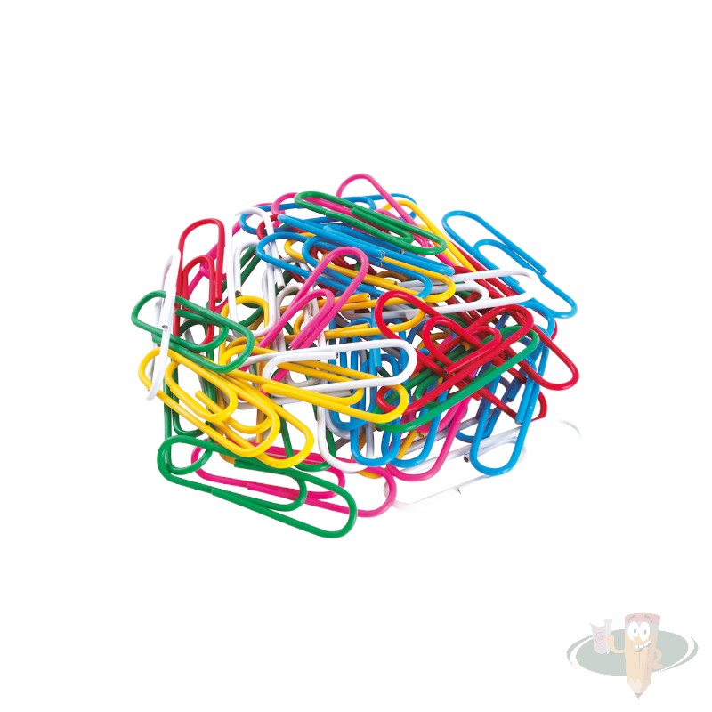 Clips de colores plastificados 33mm 100un ADIX - Imagen 2