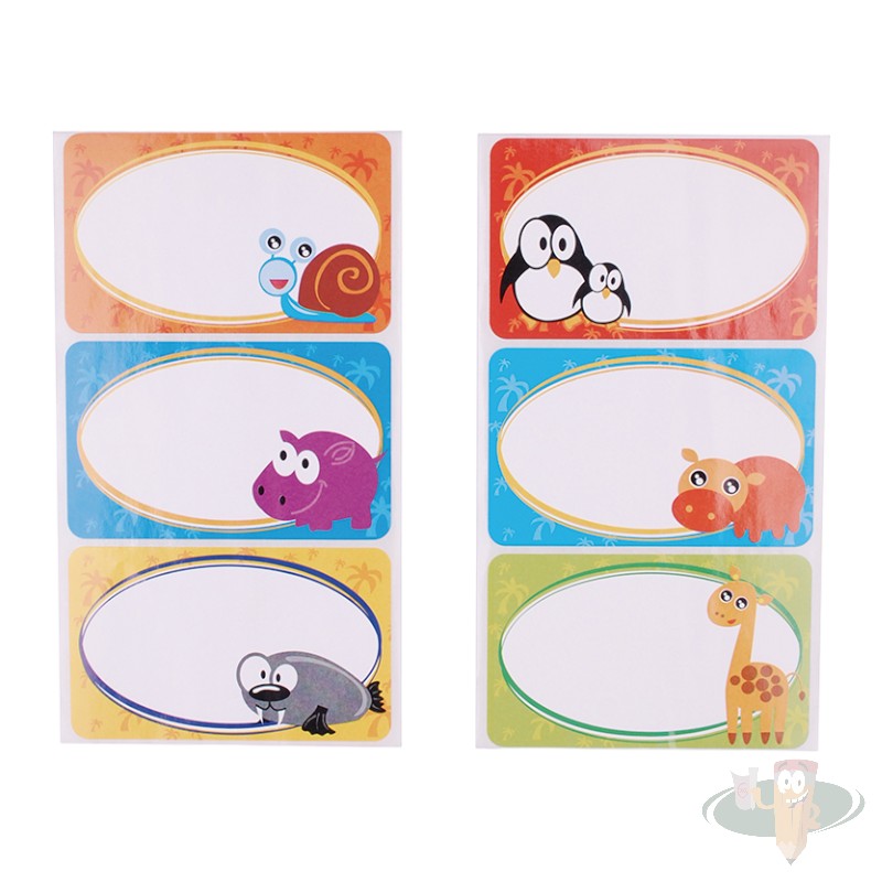 Set etiqueta para cuaderno diseño animales 12un ADIX