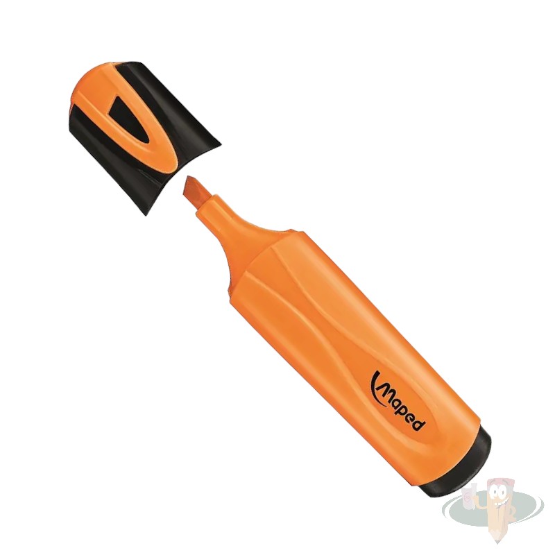 Destacador neon naranjo MAPED